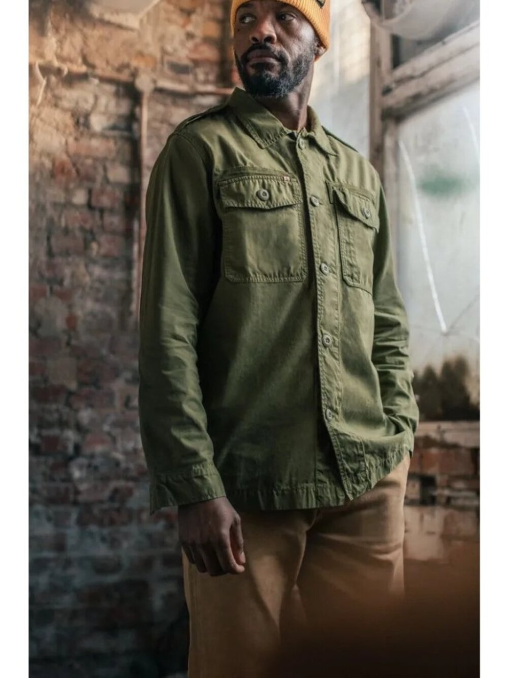 Indigo Star Jacket Size Small Olive Green Military Major American Vintage Was $1